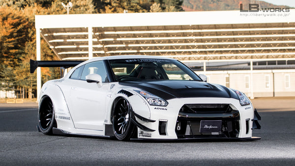 NISSAN GTR R35 Partial Carbon Fiber LBWK Style Wide Body Kit